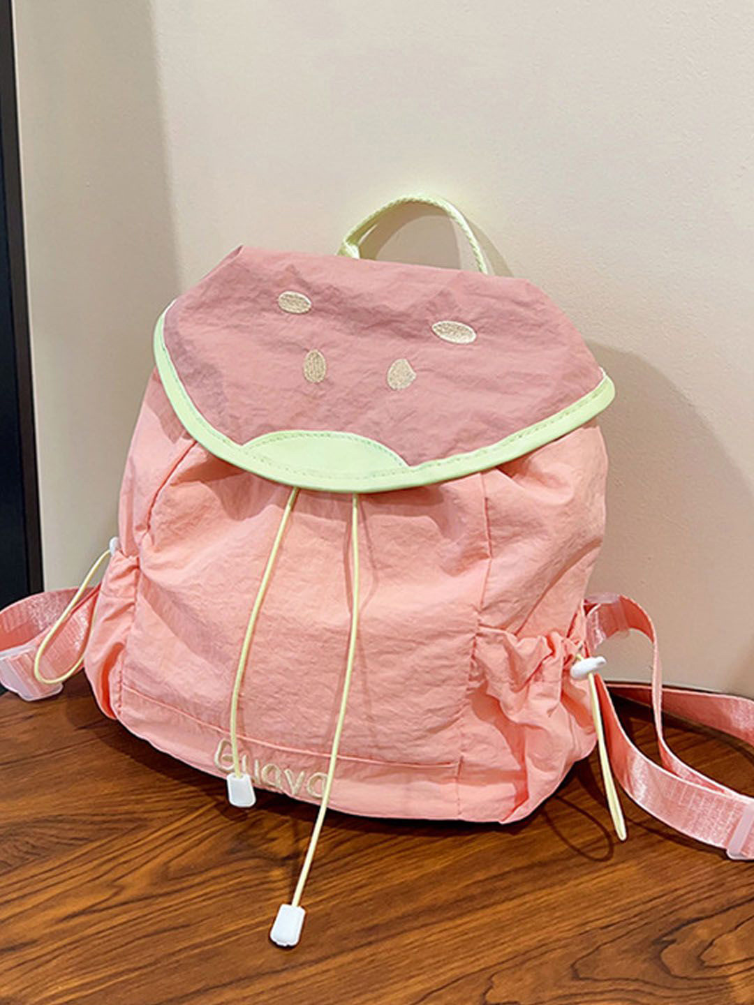 StyleCast Pink And White Textured Backpack