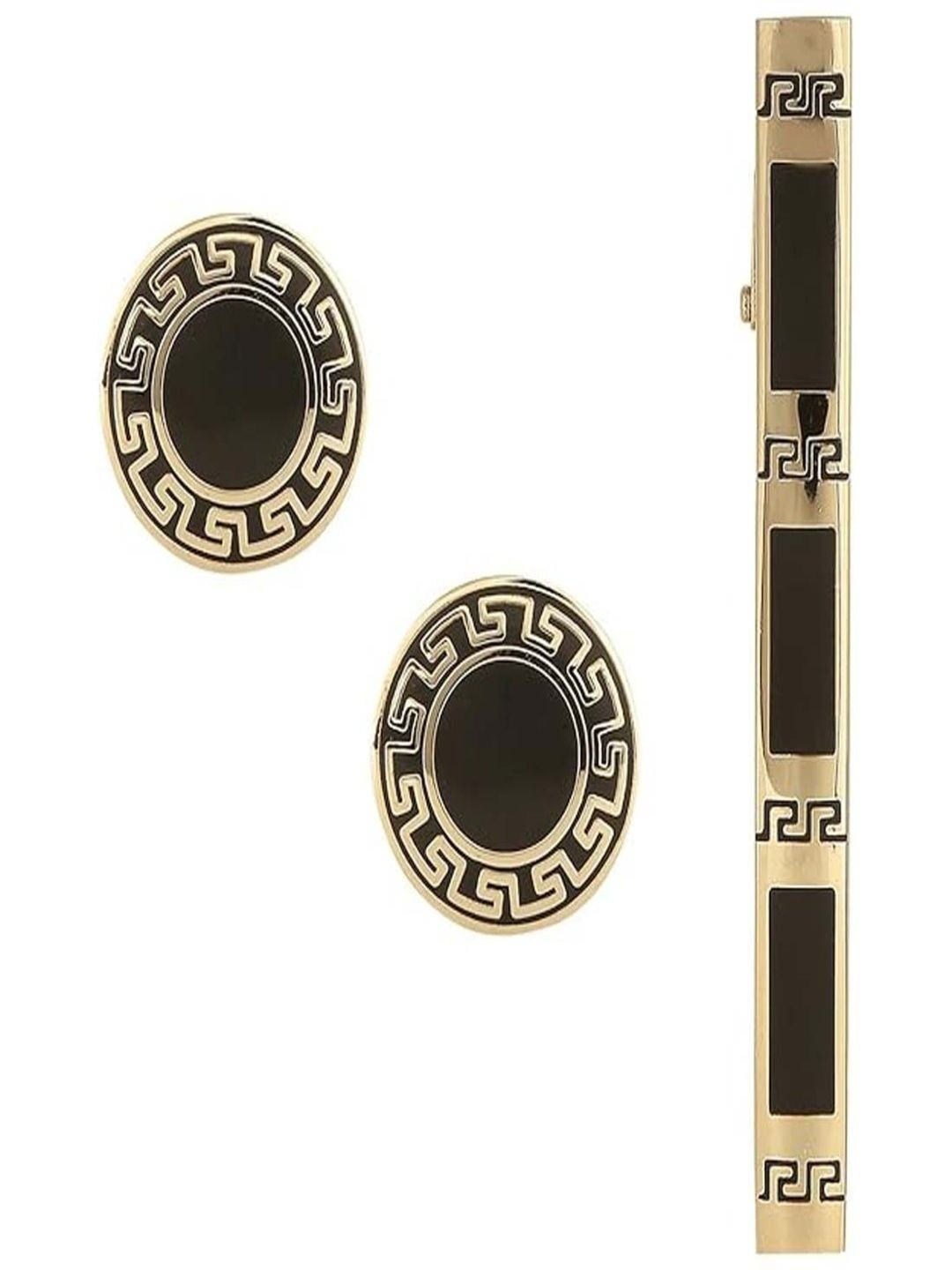 Curren Men Accessory Gift Set of New Brass Cufflink & Tie Pin