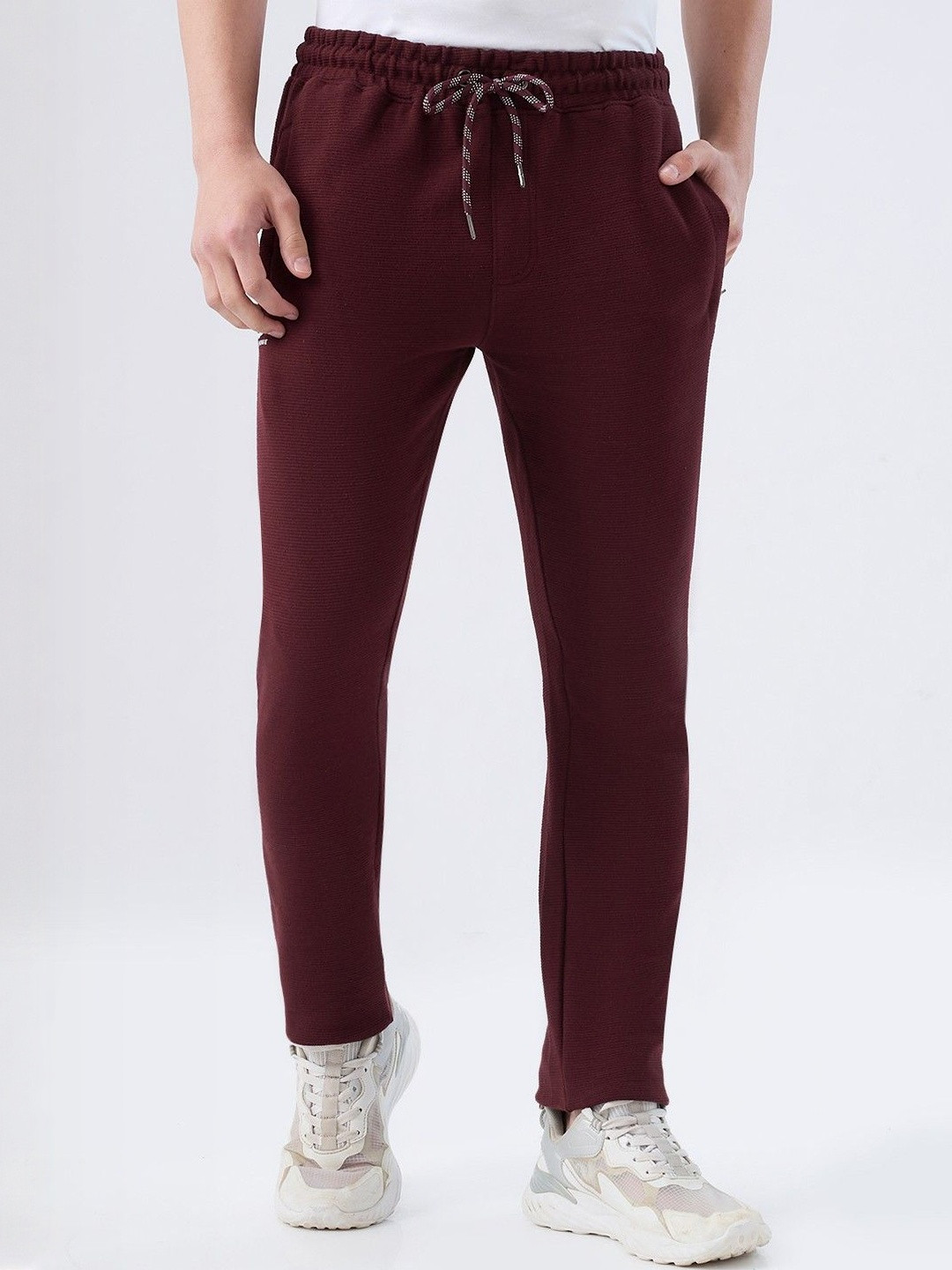 Park Avenue Men Textured Cotton Track Pants