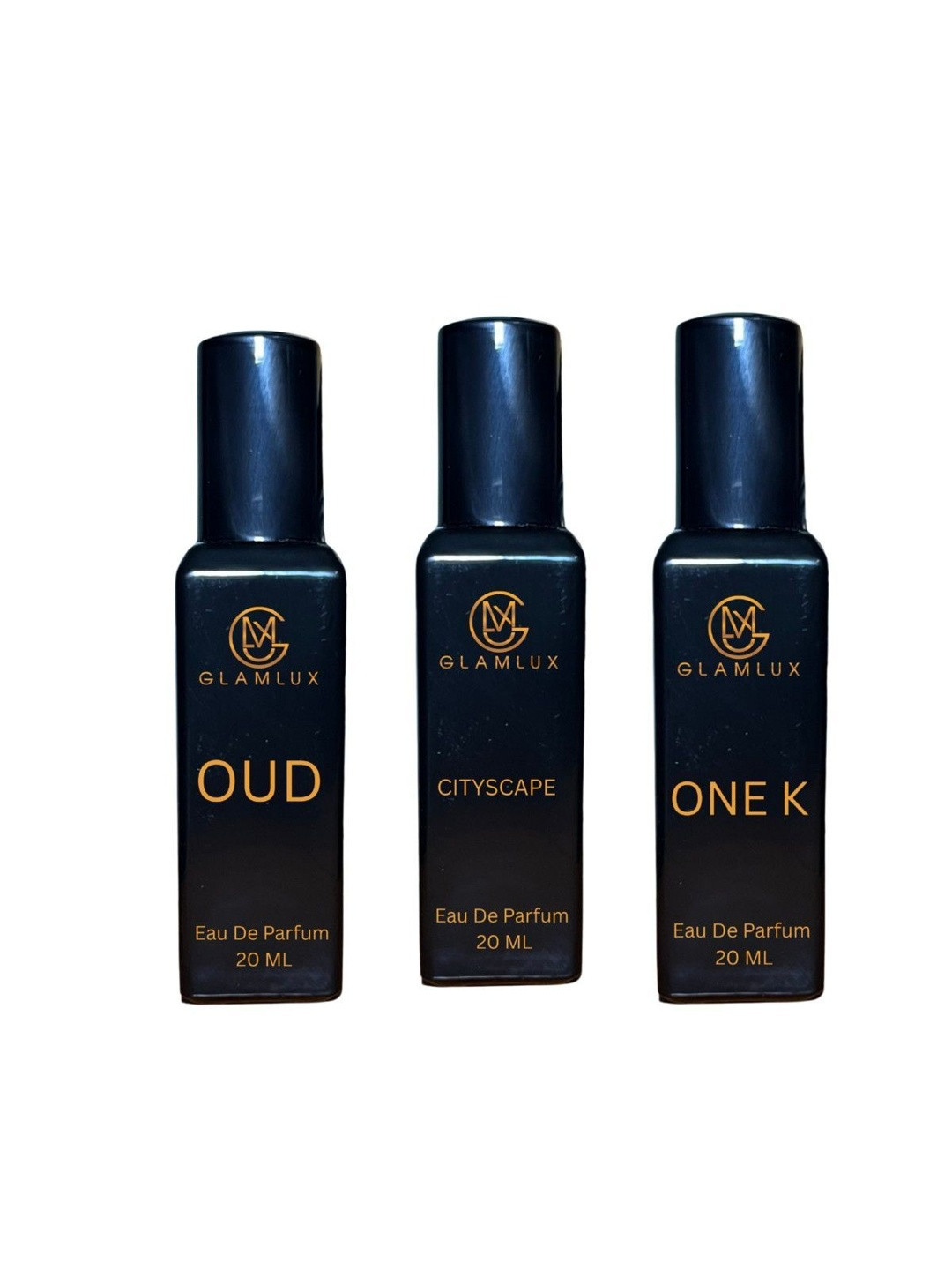 Glamlux Set Of 3 Cityscape, One K & Oud Long Lasting Eau De Parfum - 20 ml Each