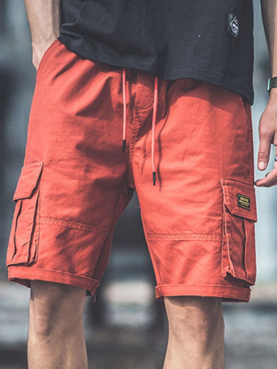 StyleCast Men Mid-Rise Above Knee Cargo Short