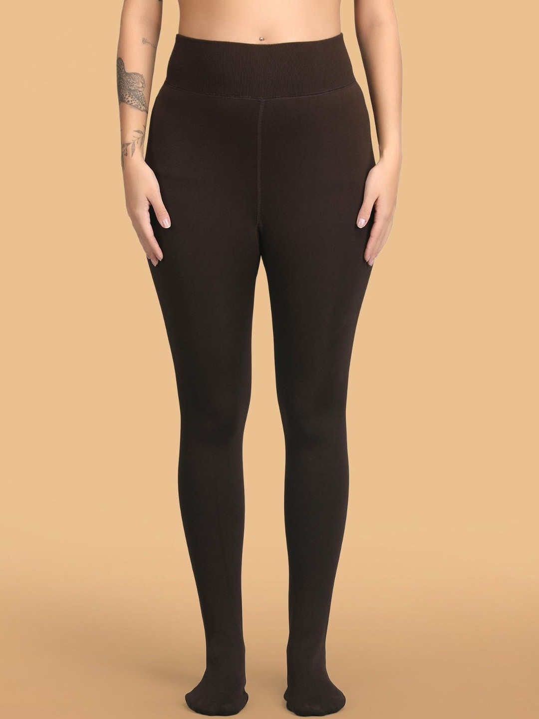 INNER ENRICH High Waist Thermal Bottom With Socks