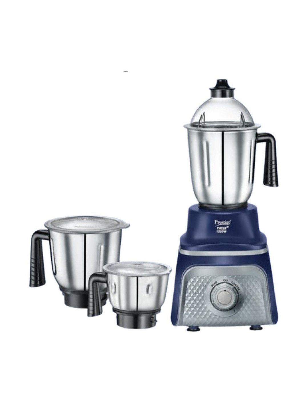 Prestige Blue 3 Stainless Steel Jars Plastic Wet And Dry Juicer Mixer Grinder