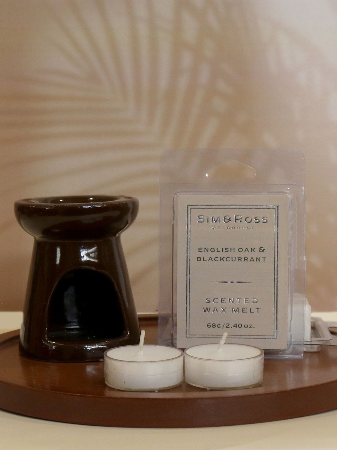 Sim & Ross Pack Of 2 Embellished Round White Scented Diyas Candle