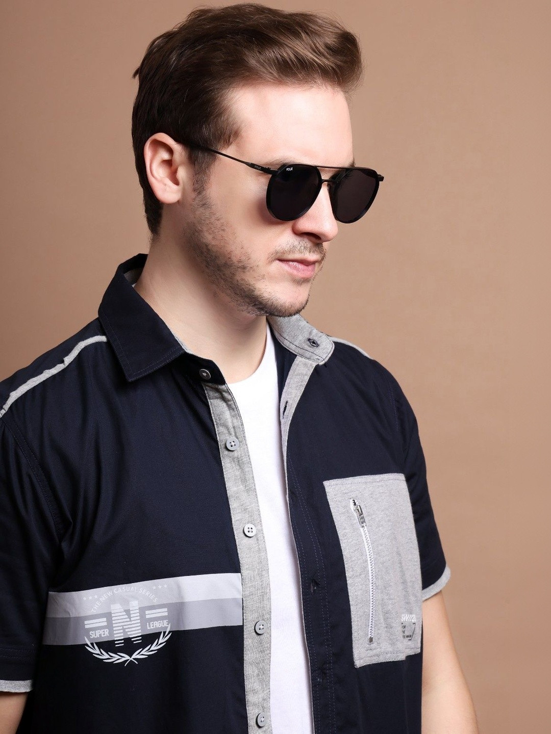 Irayz Unisex Aviator Sunglasses with UV Protected Lens 1330-Black