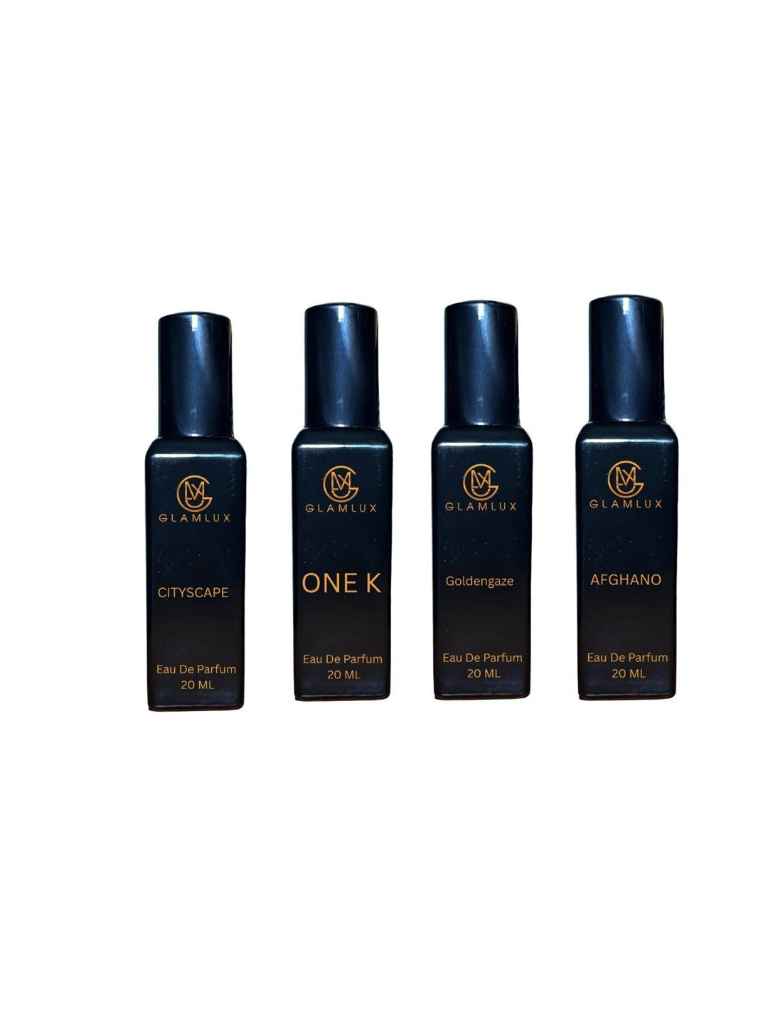Glamlux Set Of 4 Cityscape & One K & Goldengaze & Afghano Long Lasitng EDP - 20 ml Each