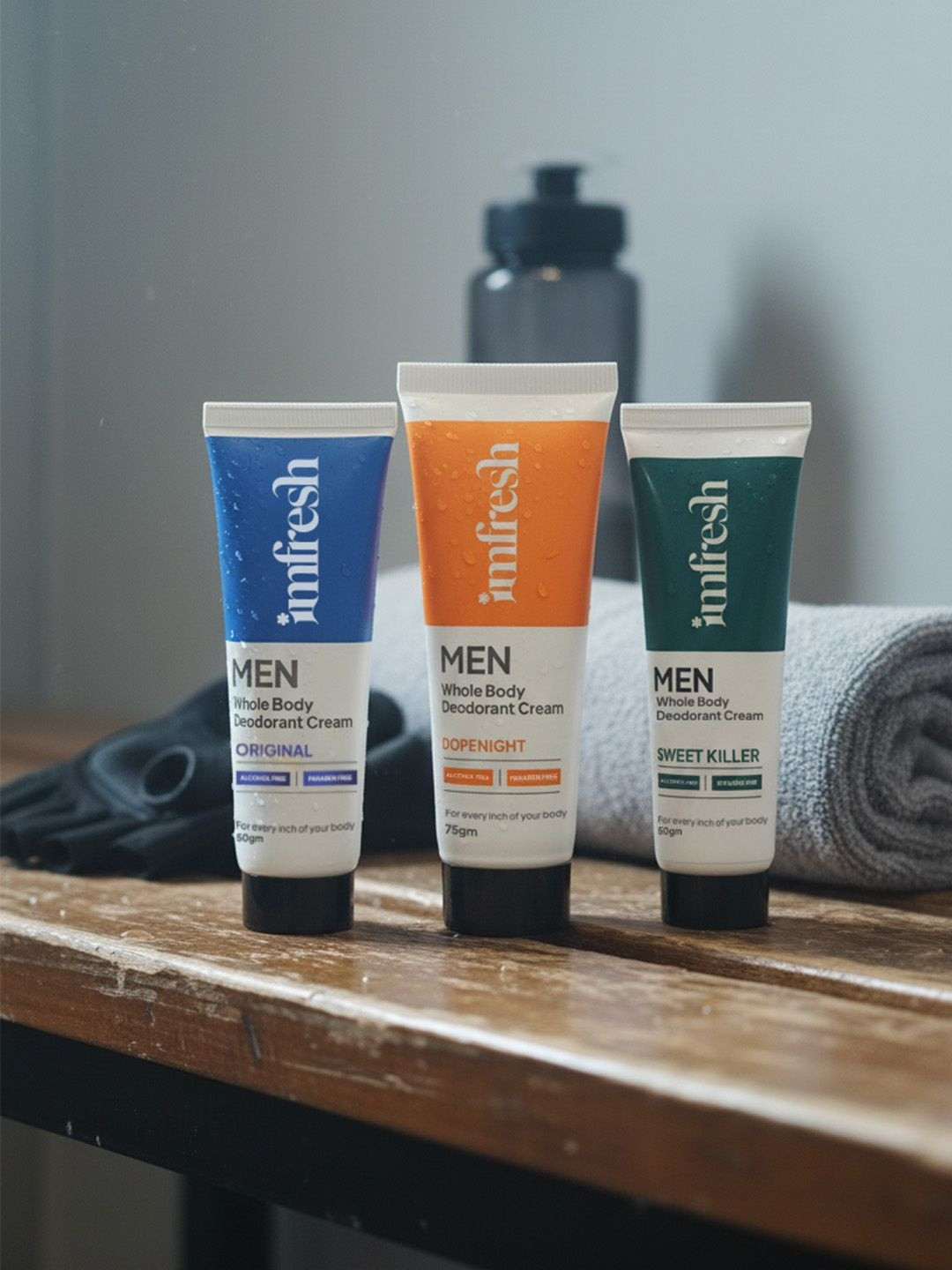 imfresh Men Set Of 3 Original - Dopenight & Sweet Killer Body Deodorant Cream - 50 g Each
