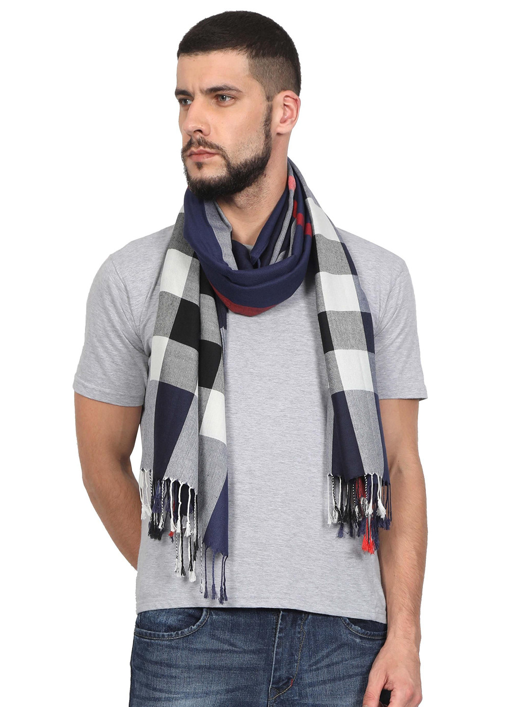 FabSeasons Men Checked Cotton Stole