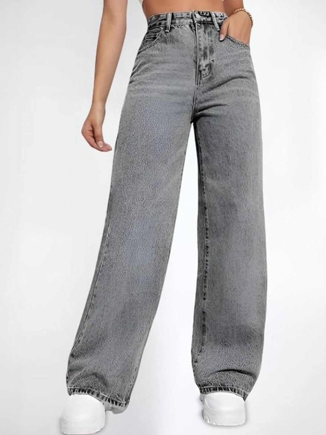 AKACY Women Jean High-Rise Light Fade Stretchable Jeans