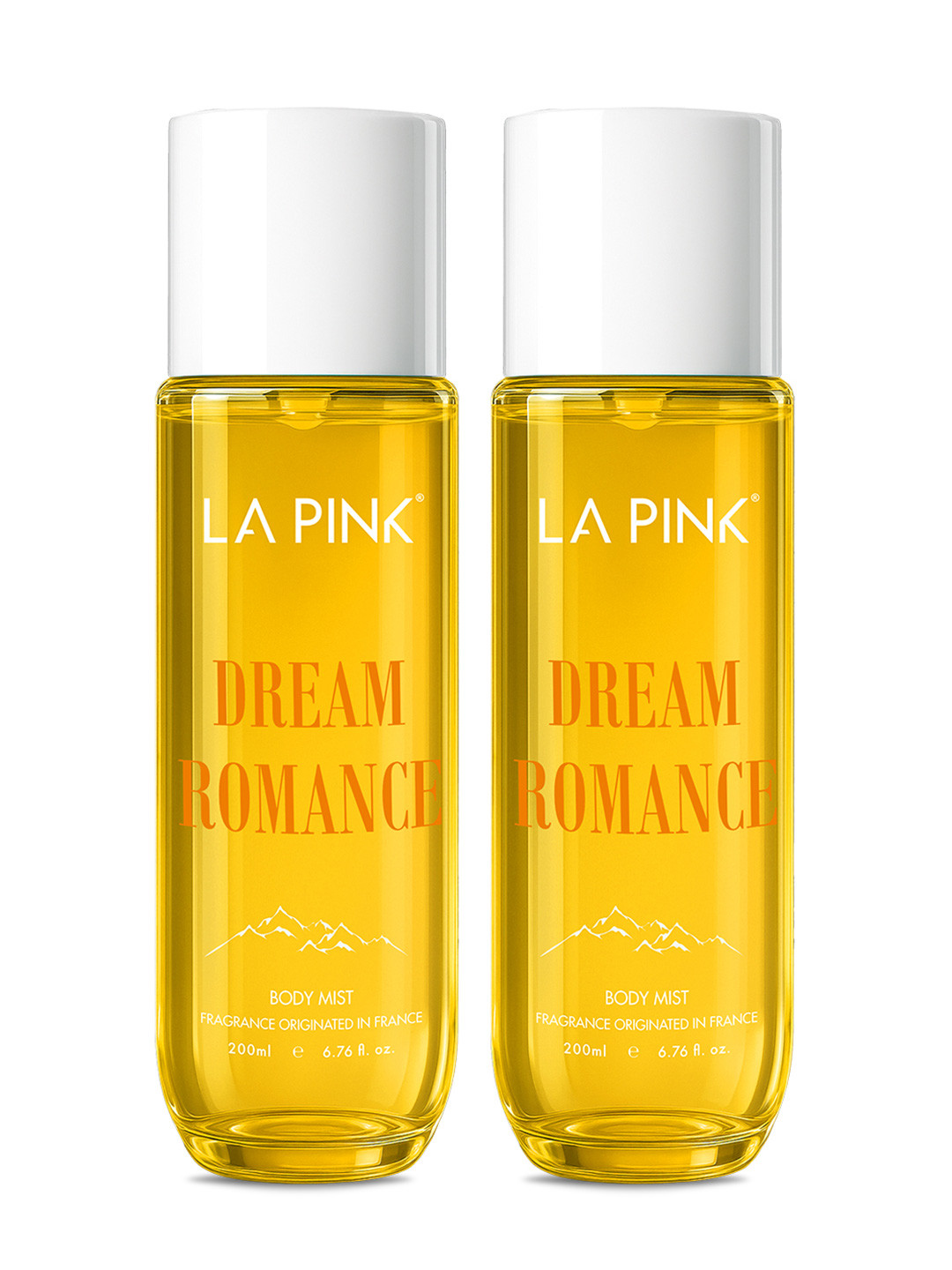 La Pink Set Of 2 Dream Romance Long Lasting Body Mist Spray- 200 ml Each
