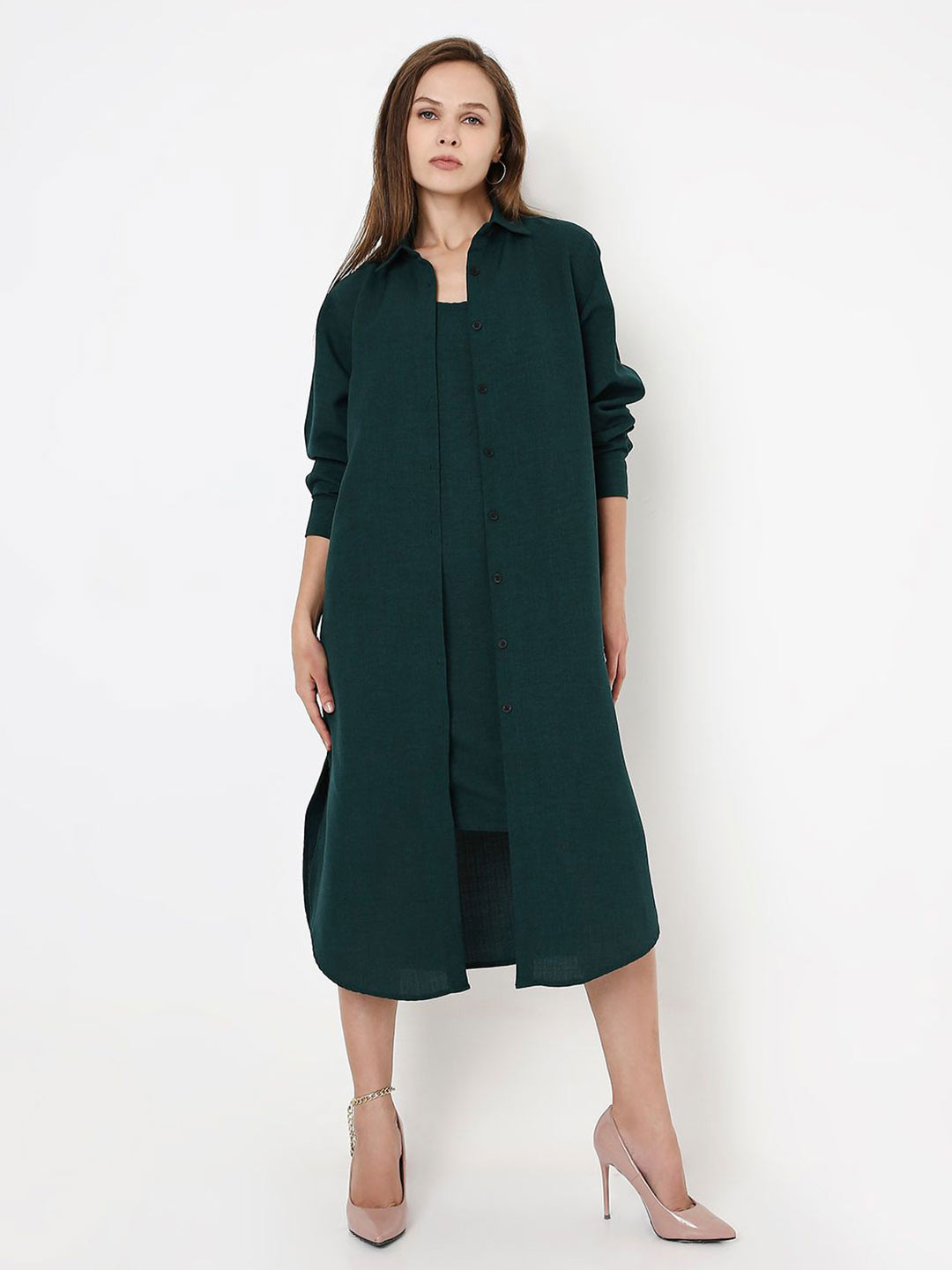 Blnk Shirt Midi Dress