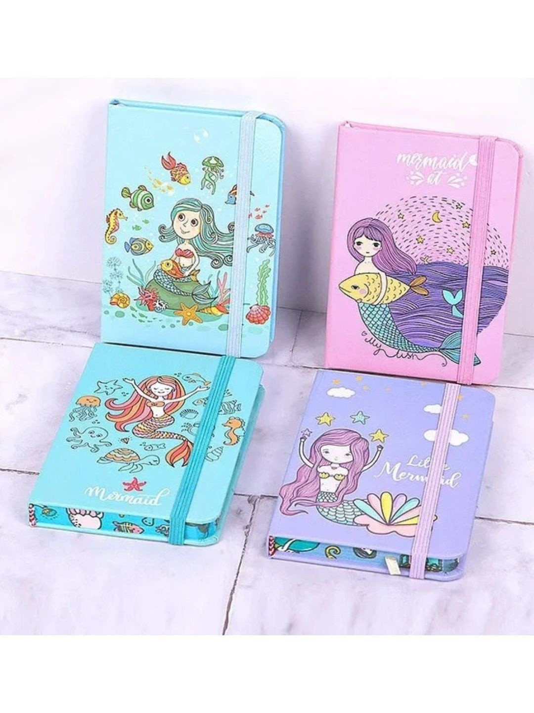 YK Pack of 4 A7 Size Notebook Diary Stationery
