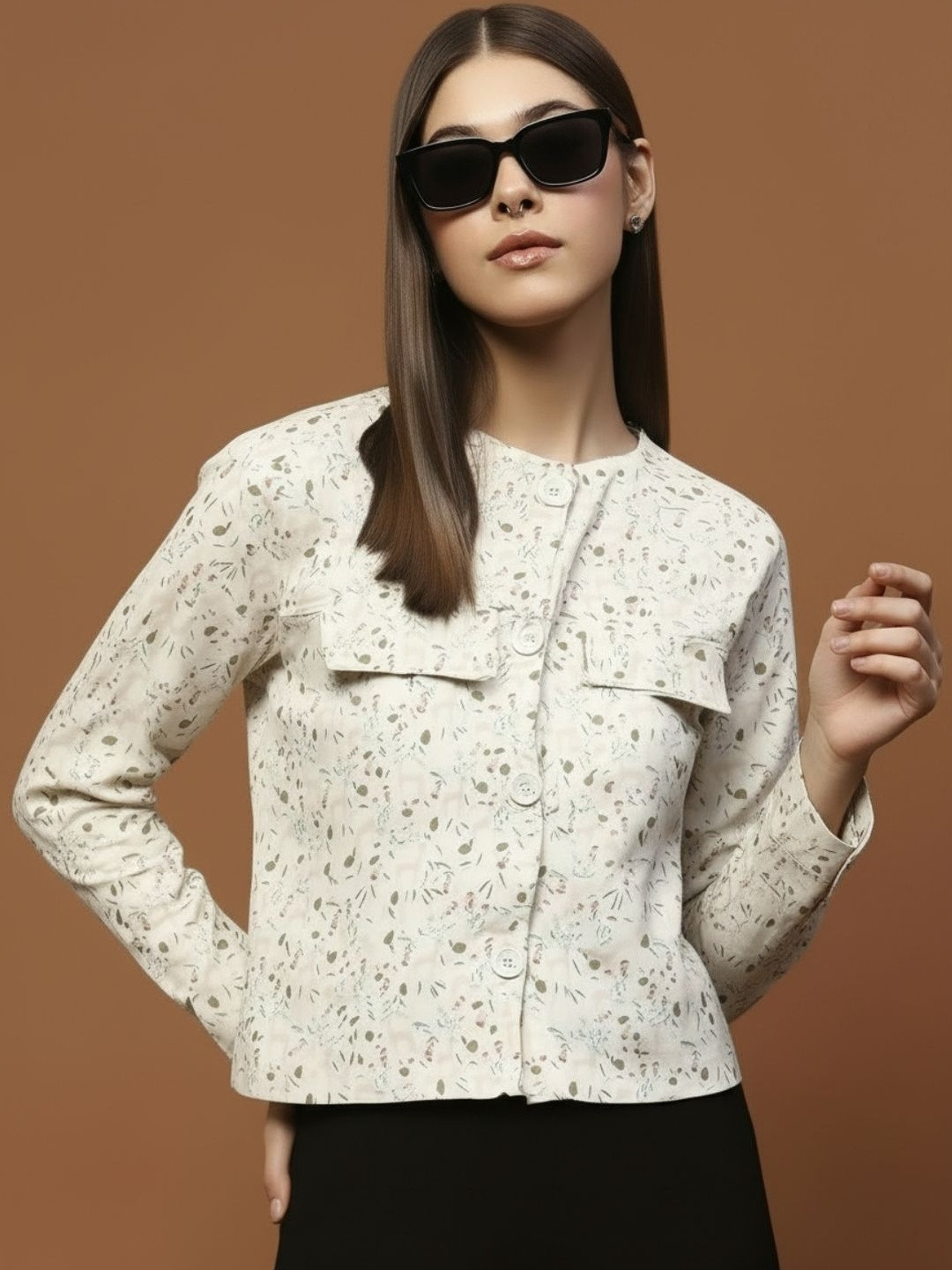Sera Women Floral Lightweight Tailored Jacket