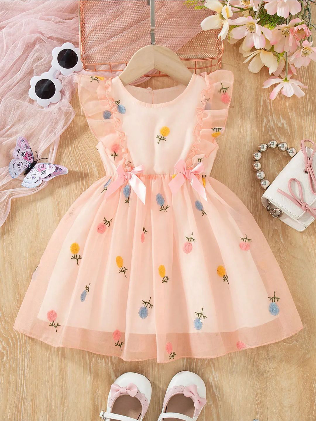 YK Print Fit & Flare Dress