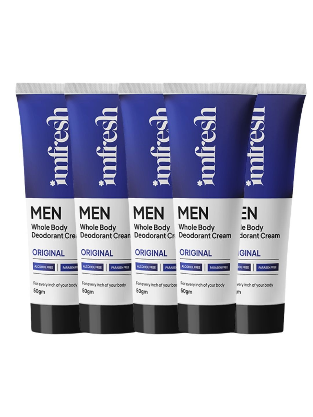 imfresh Men Set Of 5 Original Whole Body Deodorant Cream  - 50 g Each