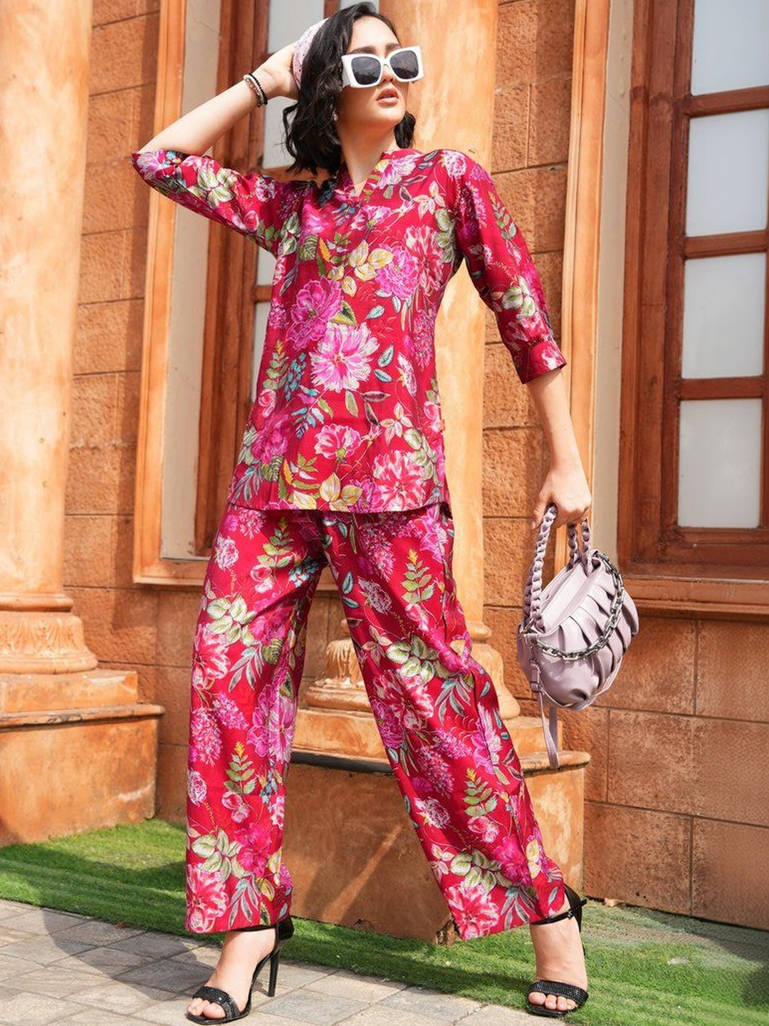 GOLDSTROMS Printed Three Fourth Sleeves Tunic With Trouser