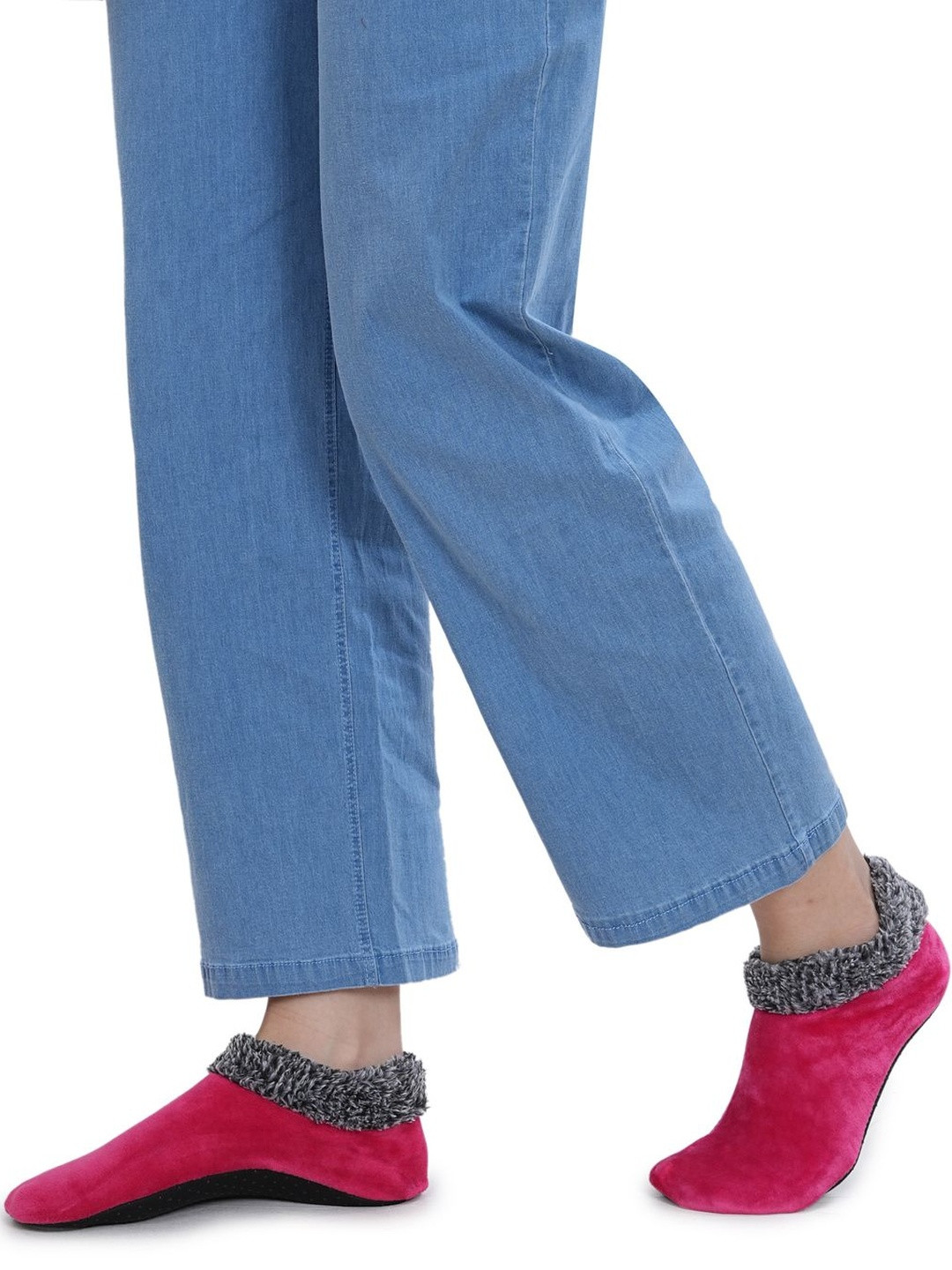 TEEMOODS Women Solid Non-Slip Warm Indoor Ankle-Length Socks