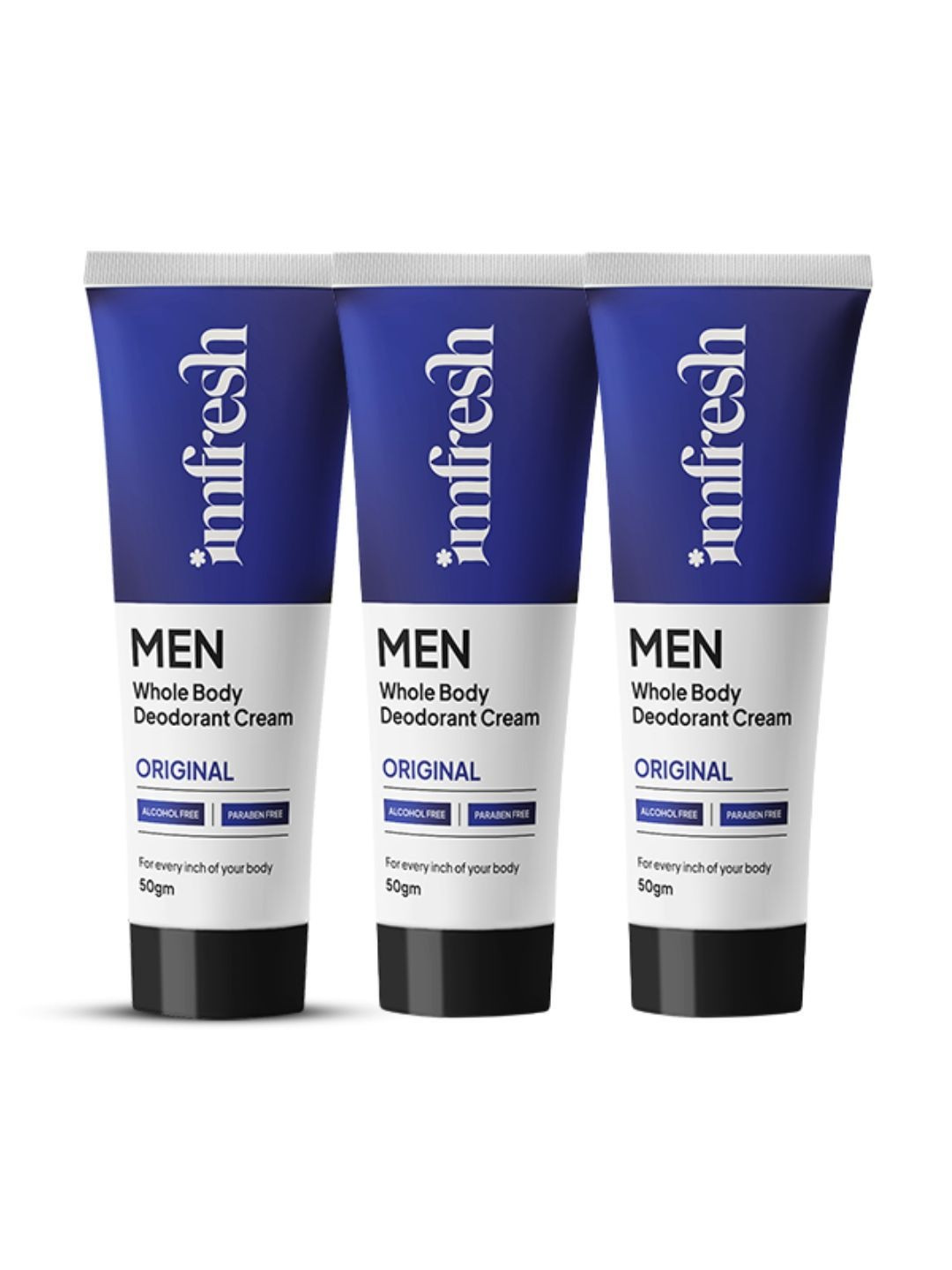 imfresh Men Set Of 3 Original Whole Body Deodorant Cream  - 50 g Each