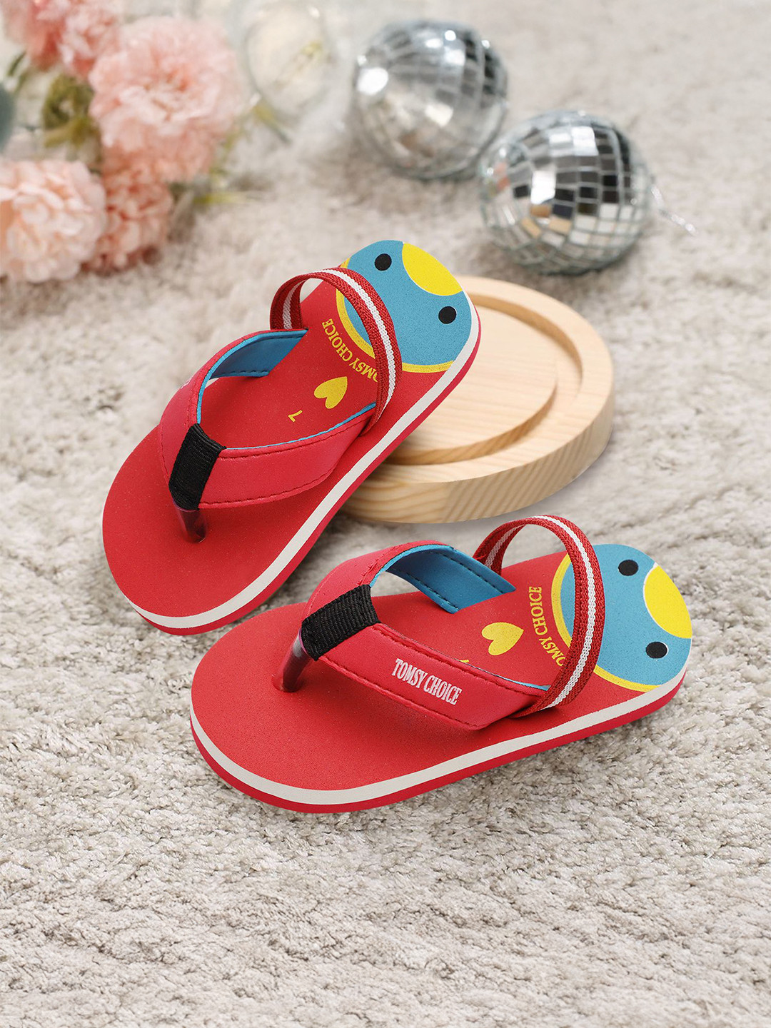 TOMSY CHOICE Unisex Kids Printed Thong Flip-Flops