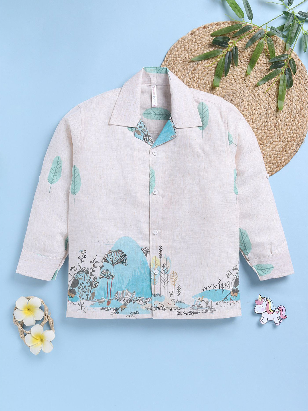 Toonyport Boys Floral Printed Casual Shirt