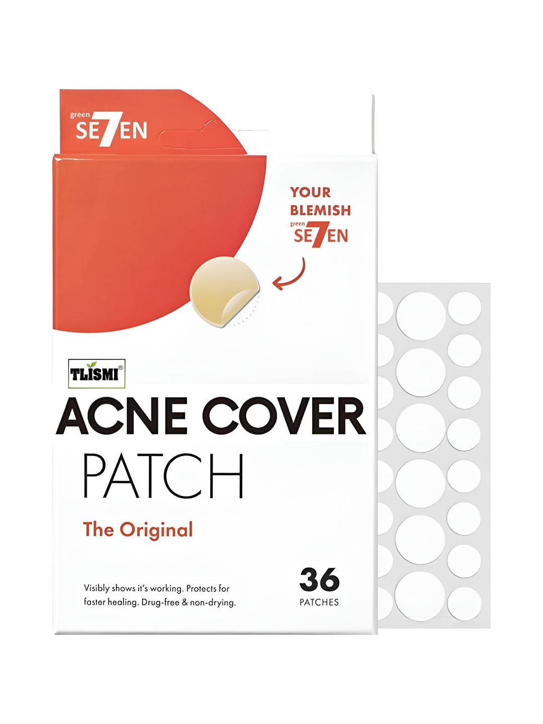 TLISMI Acne Cover Pimple Patches With Hydrocolloid - 36 Patches