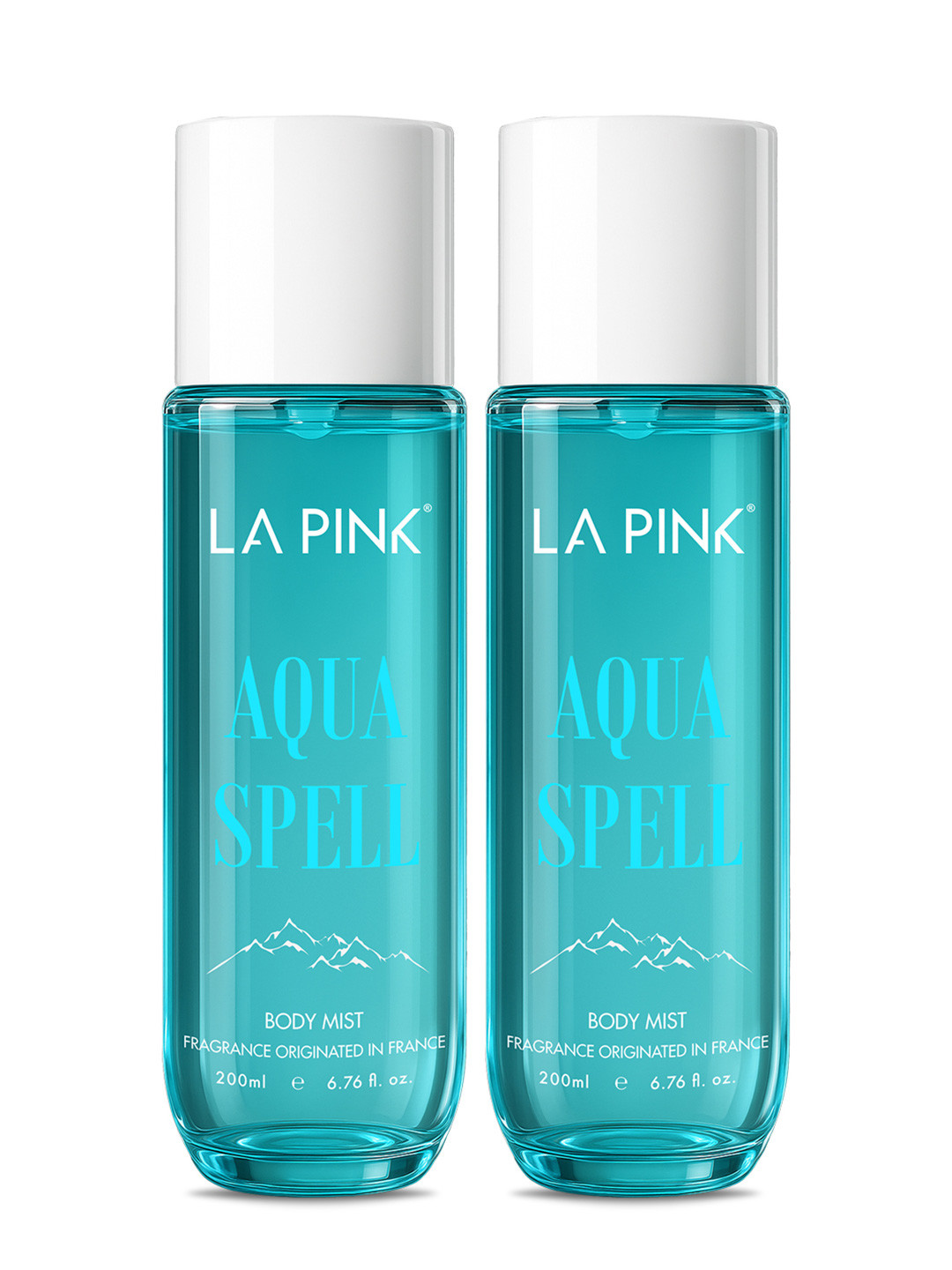 La Pink Set Of 2 Aqua Spell Long Lasting Body Mist Spray - 200 ml Each