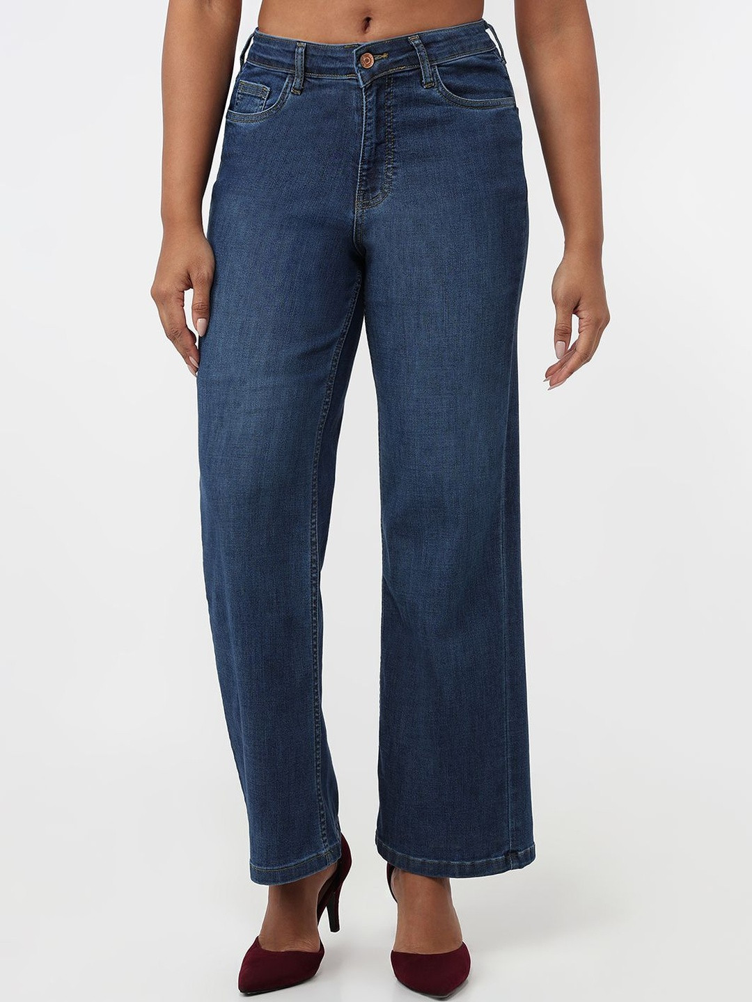 Kraus Jeans Women Wide Leg High-Rise Jeans