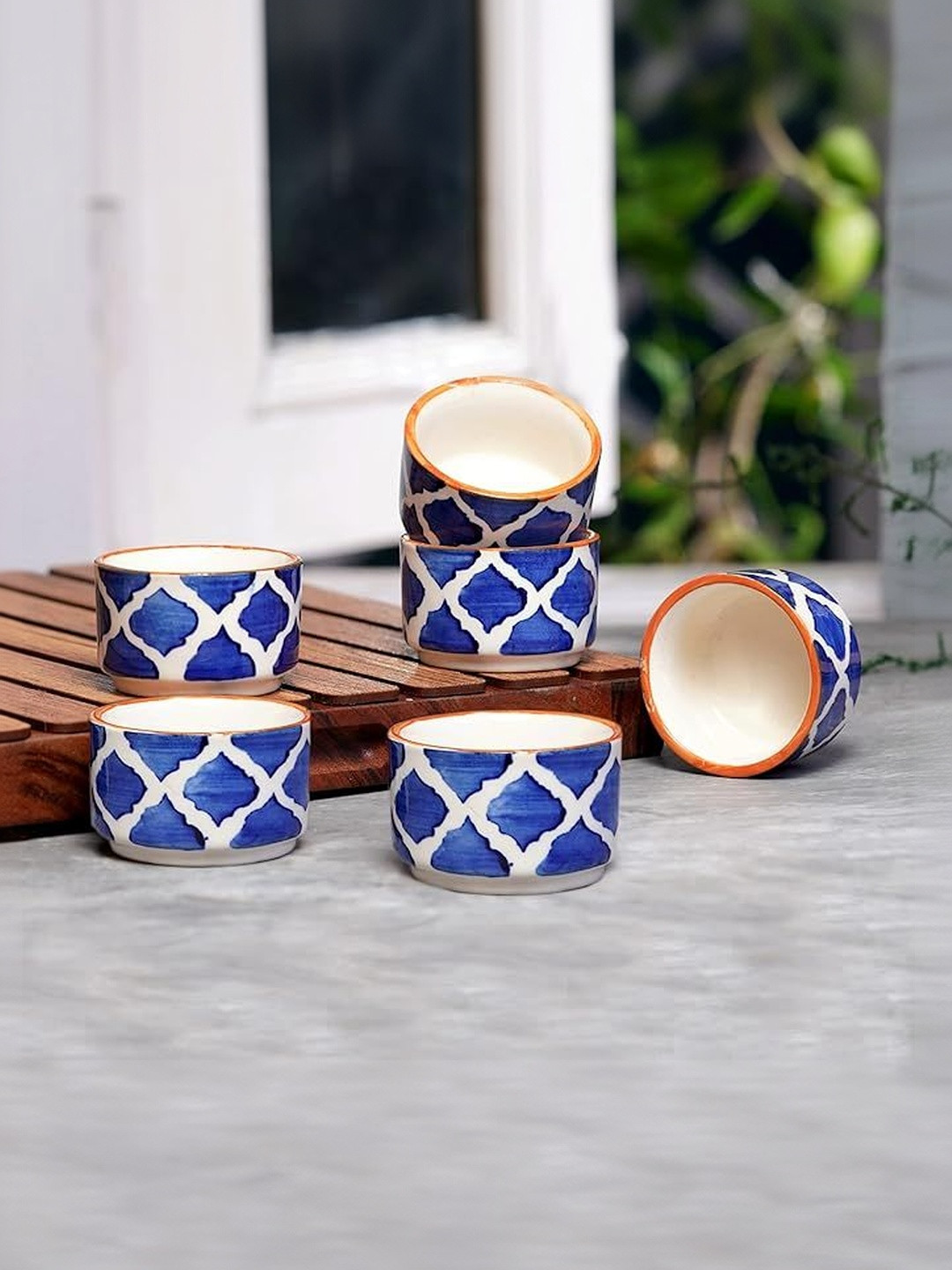 Lupaava Unisex Pack Of 6 Ceramic Microwave Safe Dip Bowl