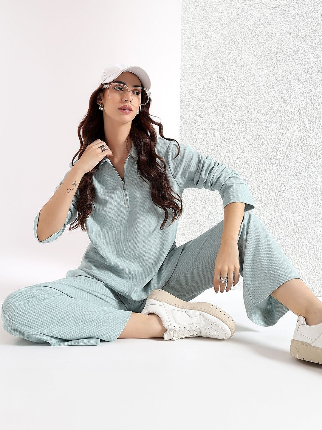 Kibo Shirt Collar T-Shirt With Trousers