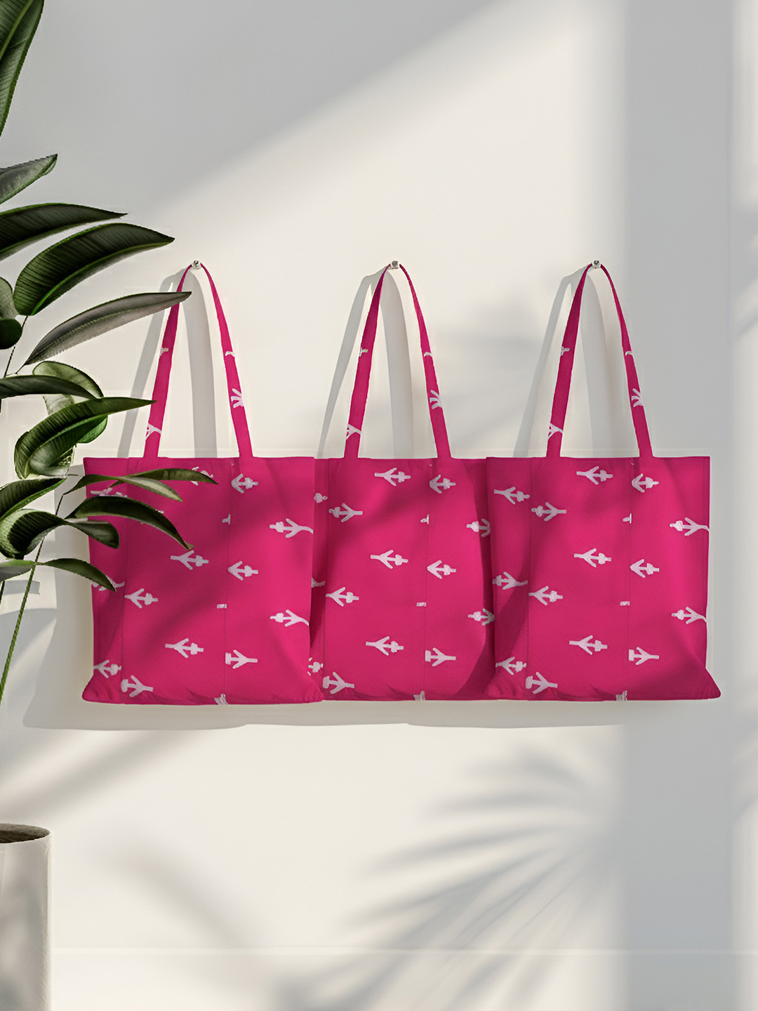 YASH GALLERY Pack of 3 Printed Oversized Tote Bag