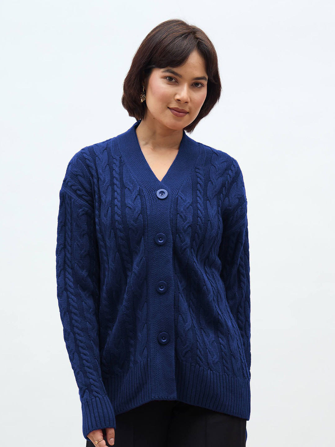 SALT ATTIRE Women Cable Knit Cardigan
