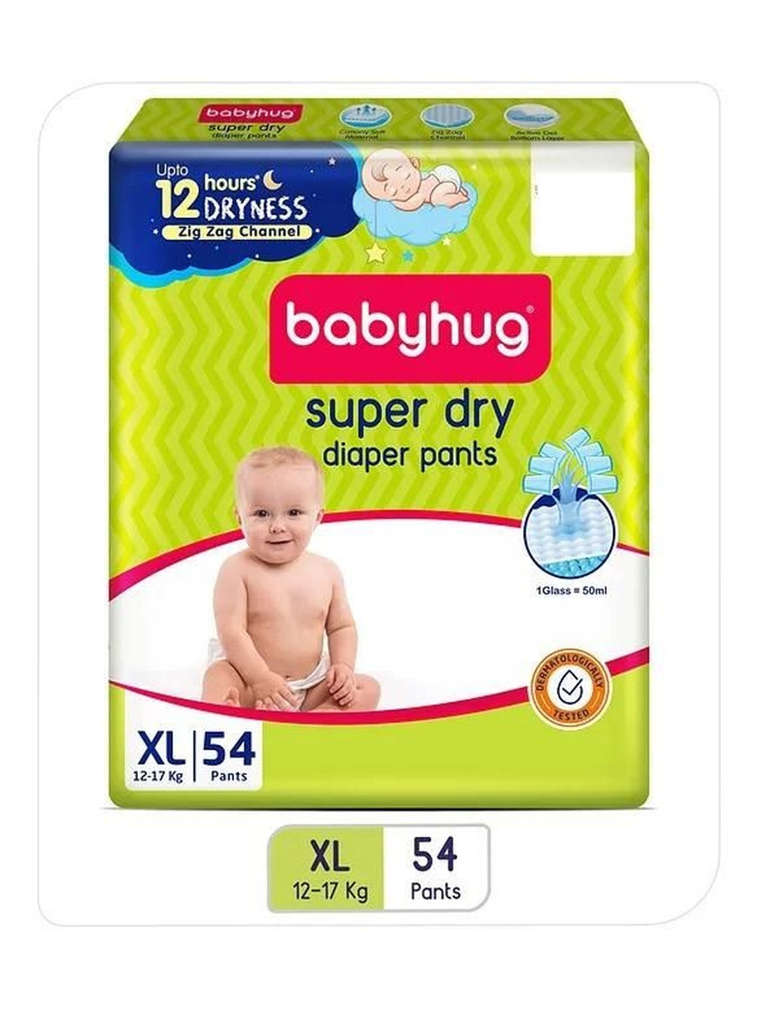 Babyhug Super Dry Pant Style Diapers - XL - 54 Pcs