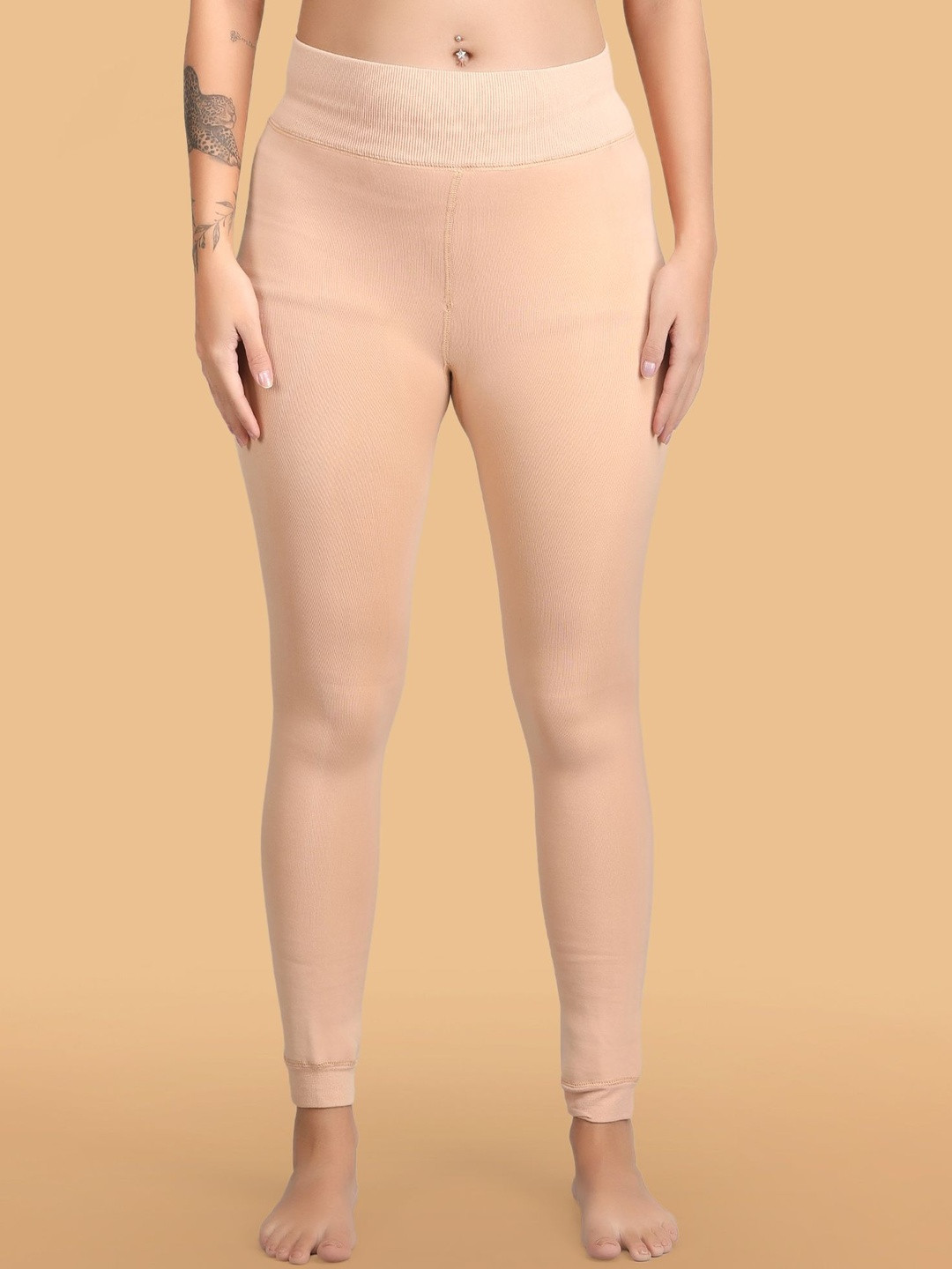 INNER ENRICH Women High Waist Without socks Thermal Bottoms