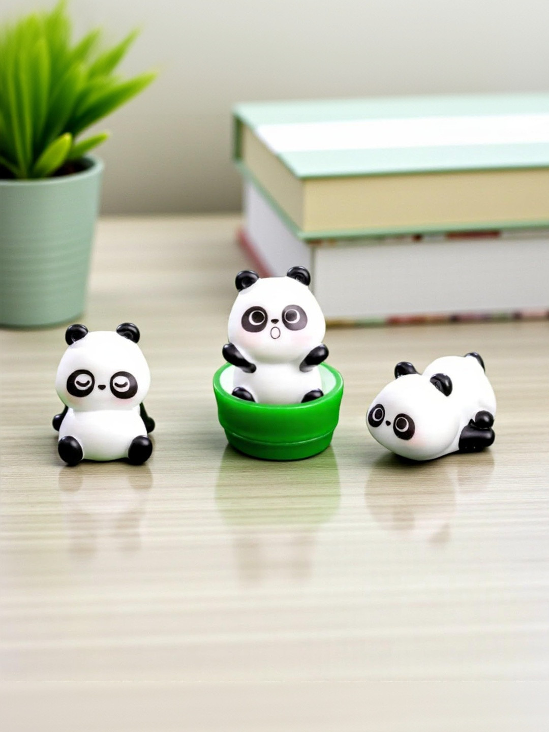 Ascension Black And White 3 Pieces Birds And Animals Figurine Showpieces