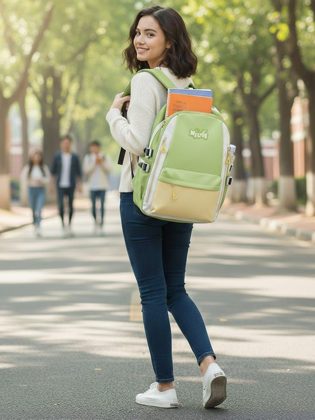 WALSON Colourblocked Water-Resistant Laptop Backpack - 30 L