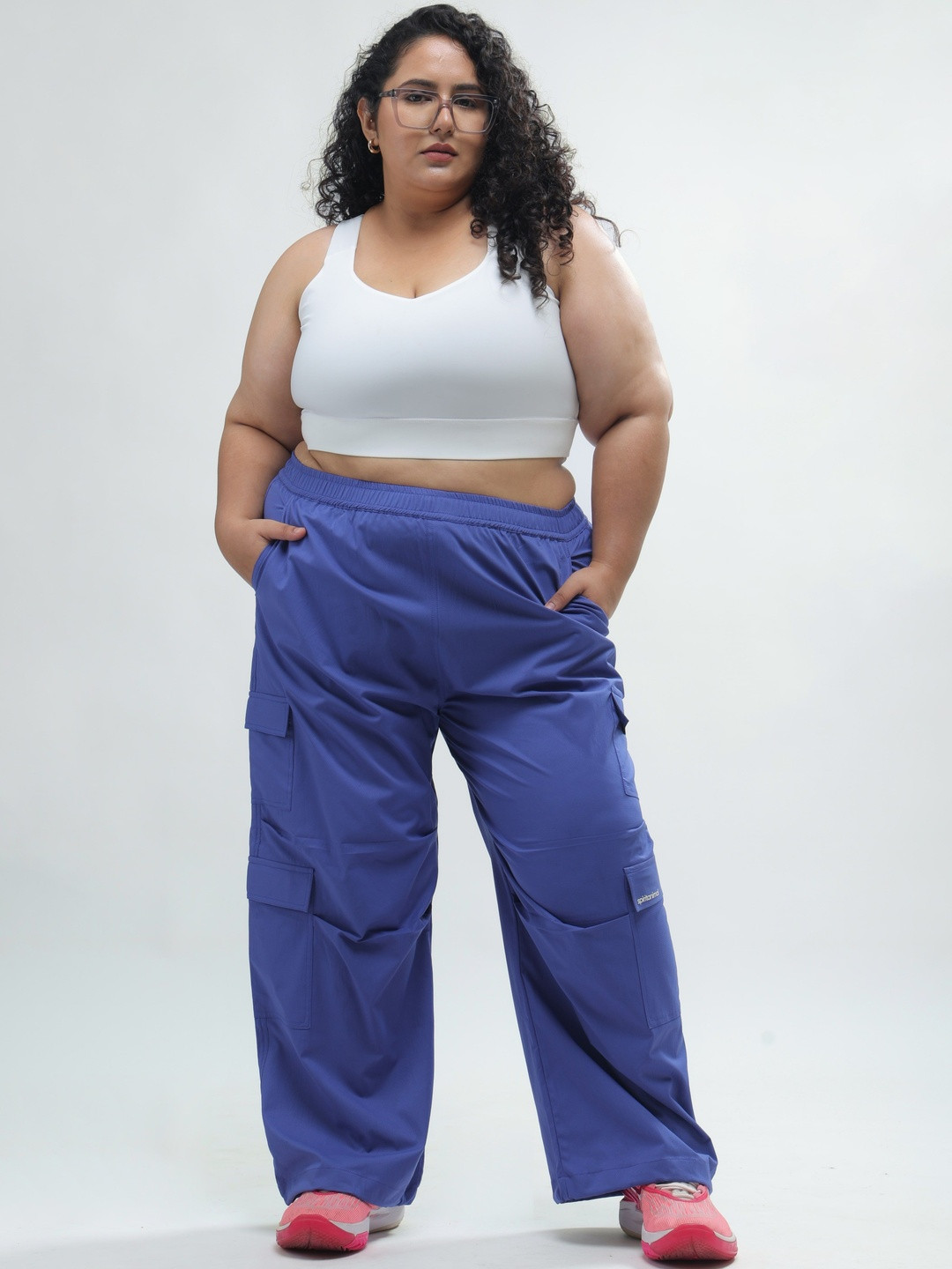 SPIRIT ANIMAL Plus Size Relaxed-Fit High-Waisted Easy Stretch Parachute Pants
