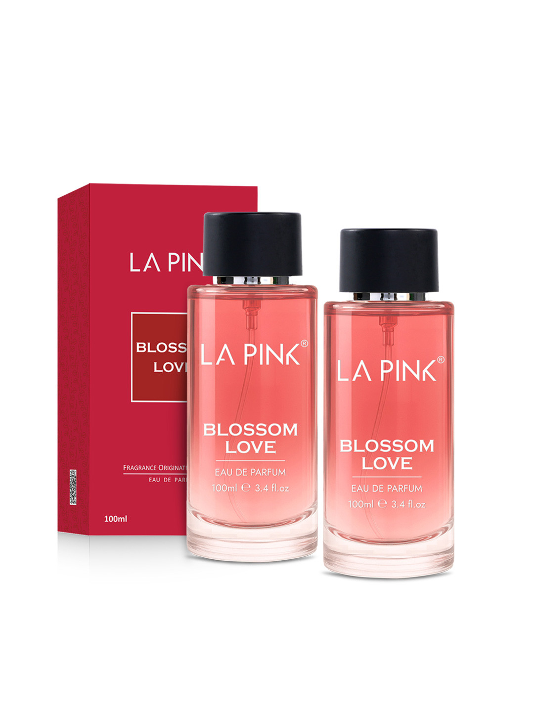 La Pink Set Of 2 Blossom Love Long Lasting Eau De Parfum - 100 ml Each