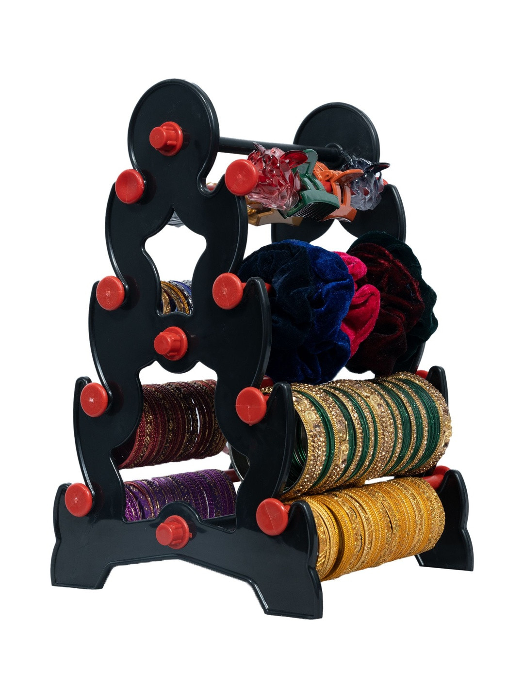 Abirami Kitchen Red & Black Wardrobe Jewellery Organiser