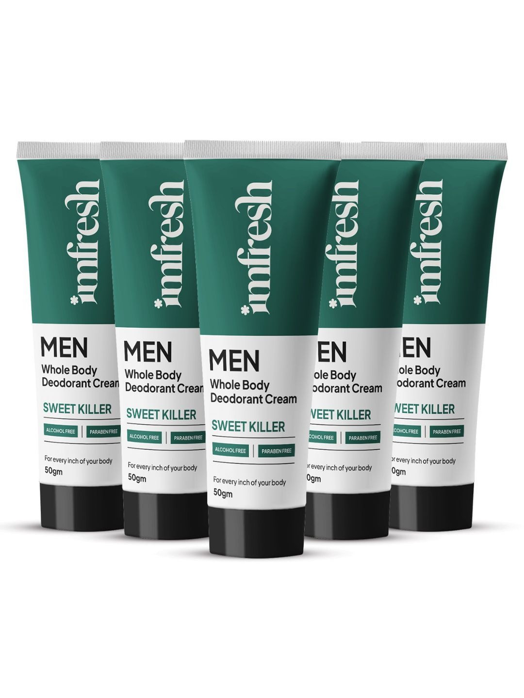 imfresh Men Set Of 5 Sweet Killer Whole Body Deodorant Cream - 50 g Each