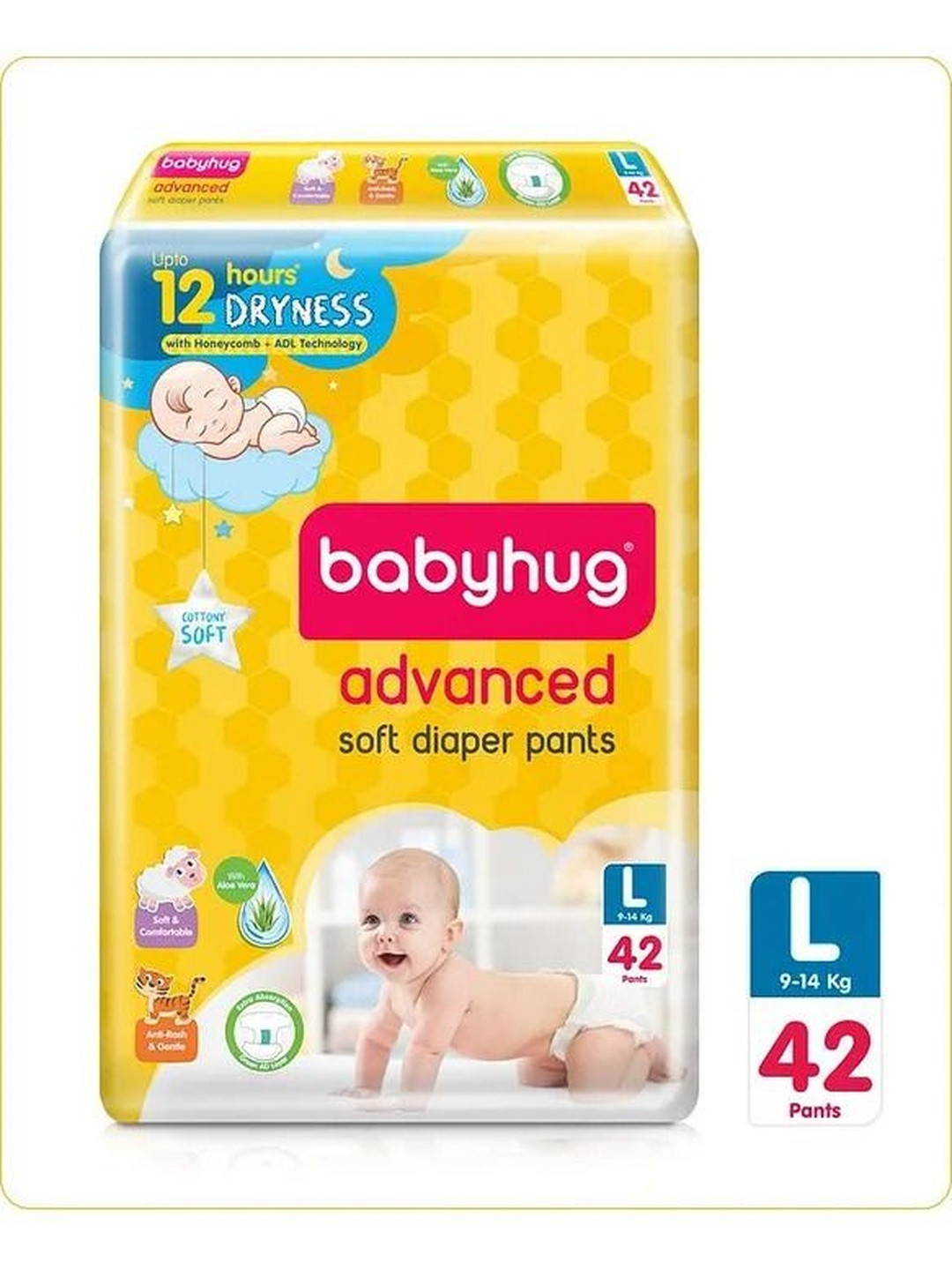 Babyhug Advance Soft Diapers Pants - 42 Pcs - L