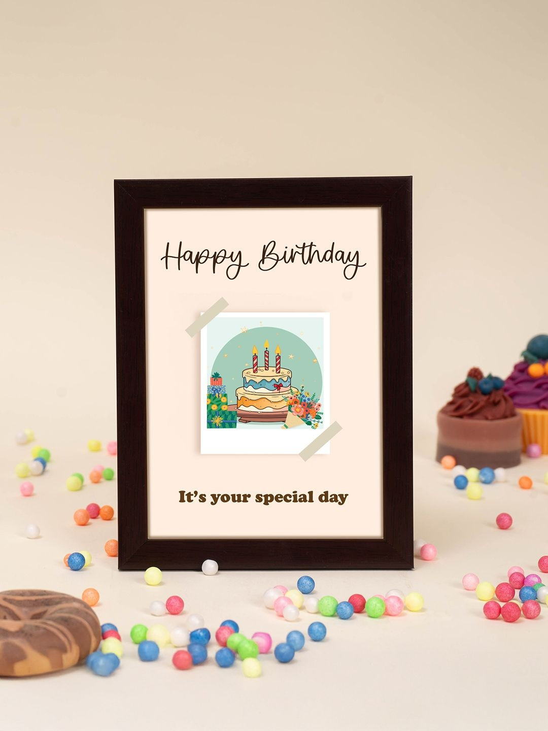 The Zappy Box Brown Wood Wall Photo Frames