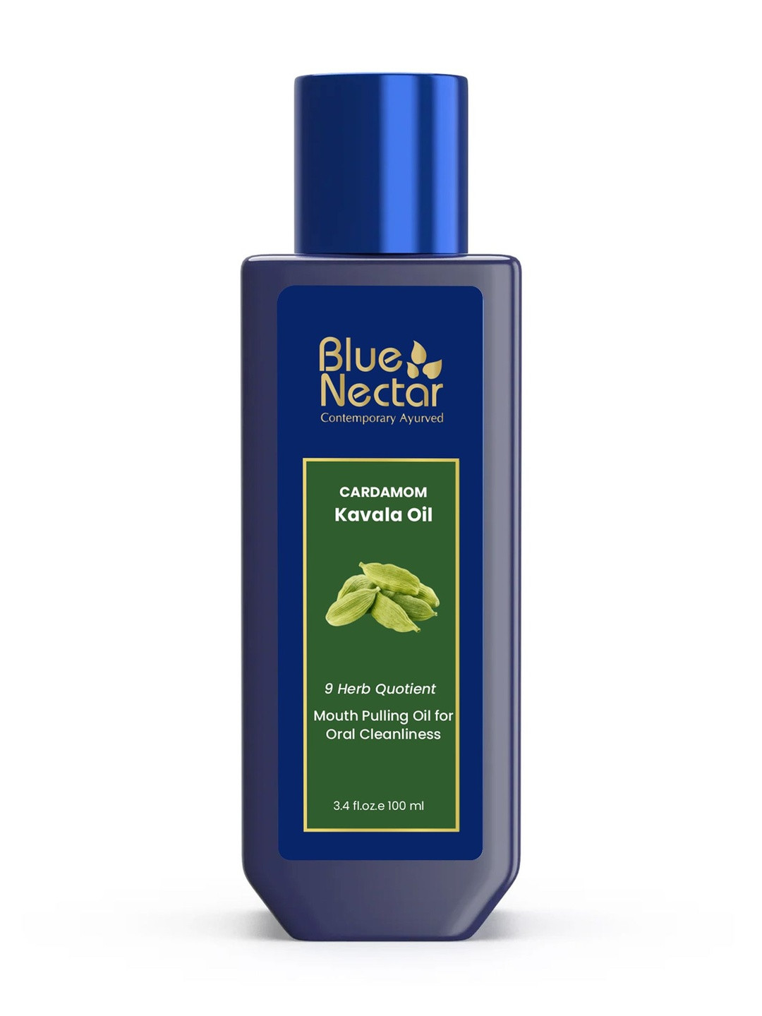 Blue Nectar Cardamom Mint Oil Pulling For Oral Care - 100 ml