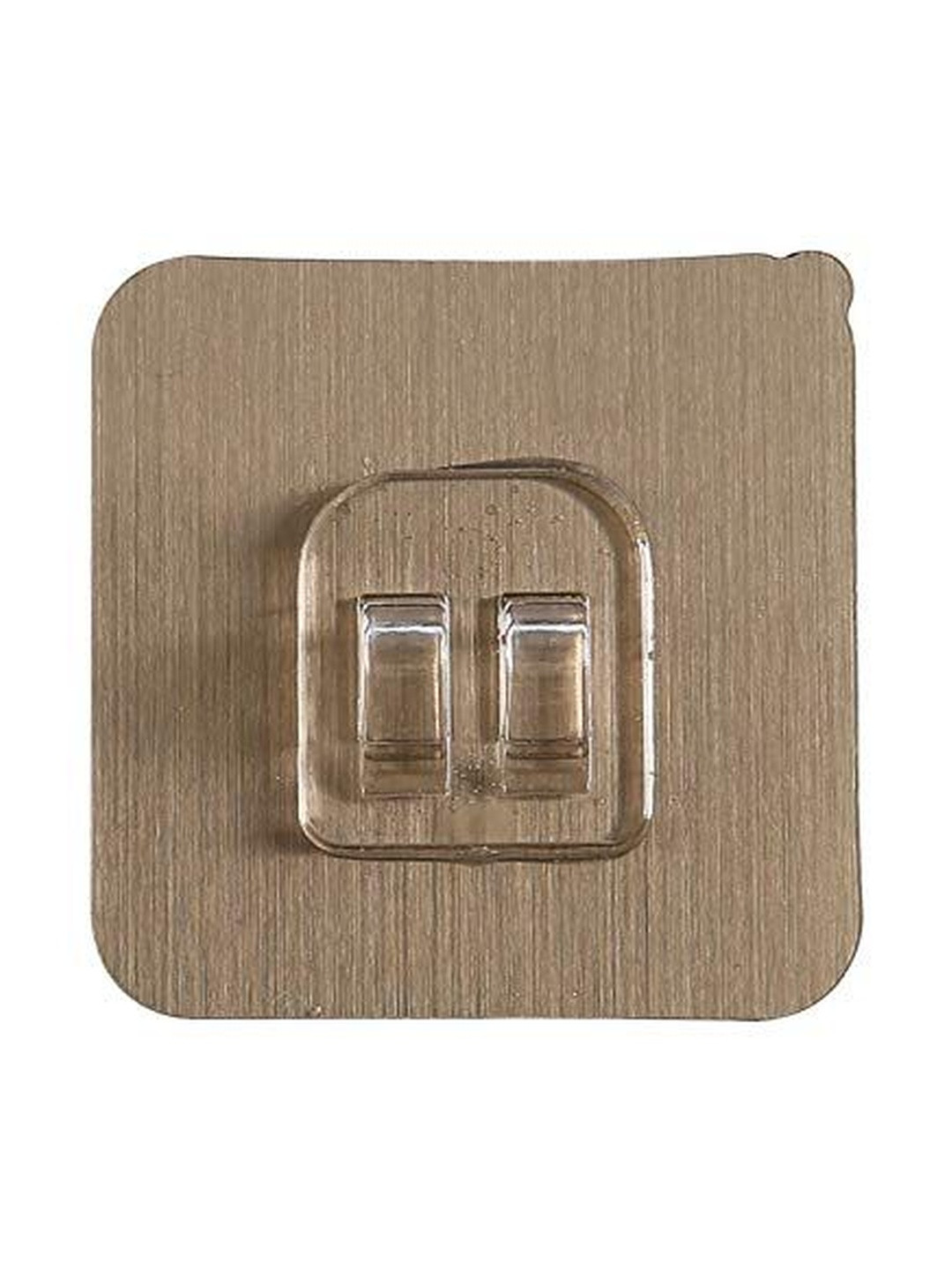 AUGEN Transparent & Beige 5 Pieces Water-Proof Self-Adhesive Wall Hooks