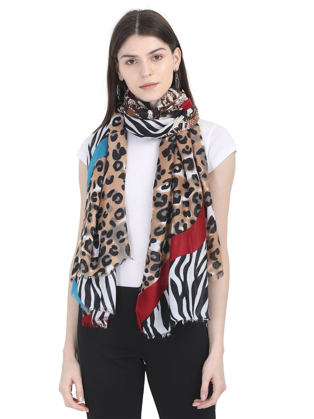 FabSeasons Animal Printed Lightweight Cotton Stole