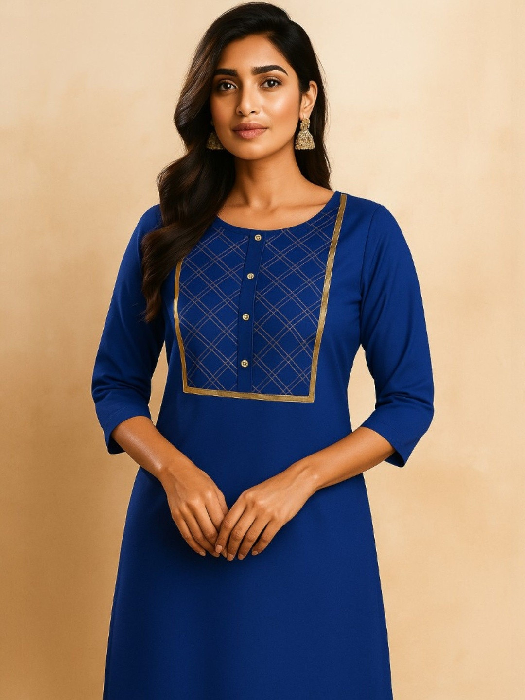 TeenTrums Geometric Woven Design Kurti