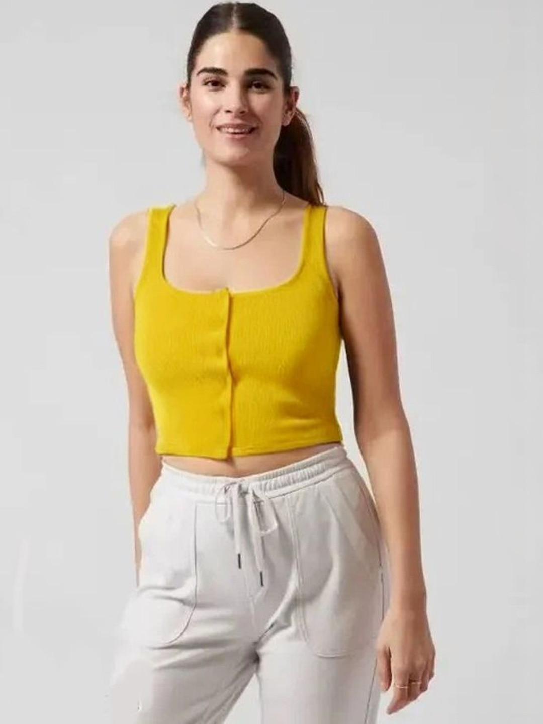Absorbing Crepe Tank Crop Top