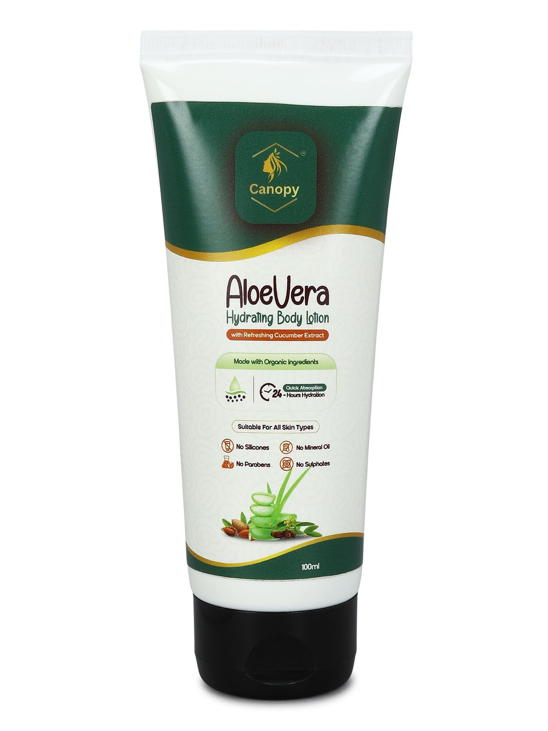 CANOPY Aloe Vera Hydrating Body Lotion With Cucumber Extract - 100 ml