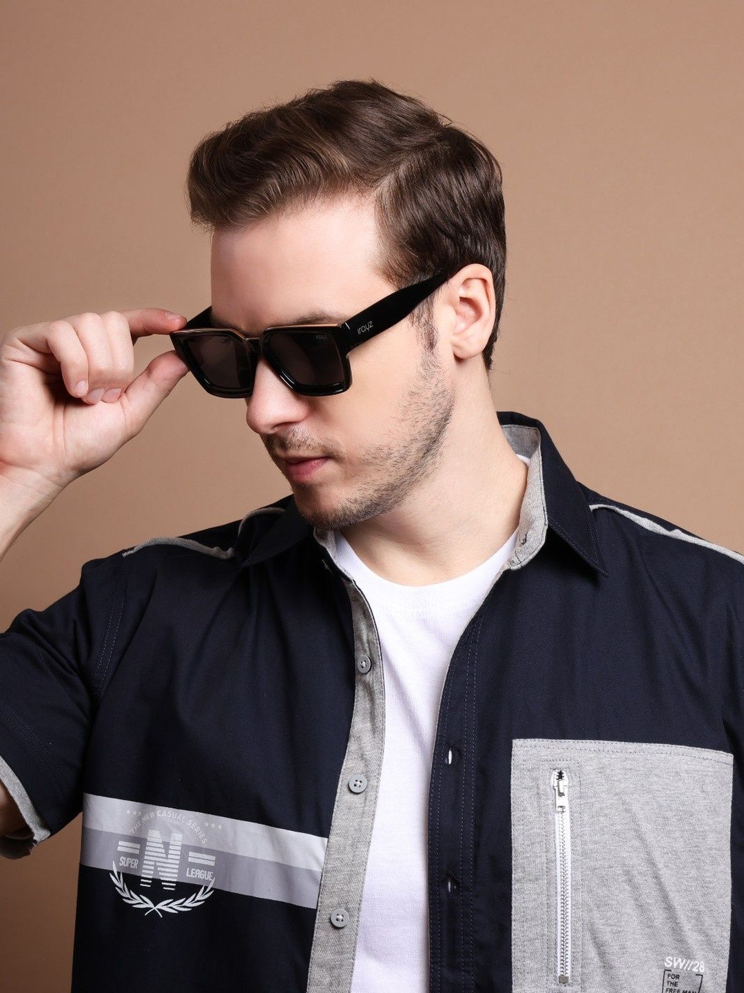 Irayz Men UV Protected Lens Square Sunglasses 6151 - Black