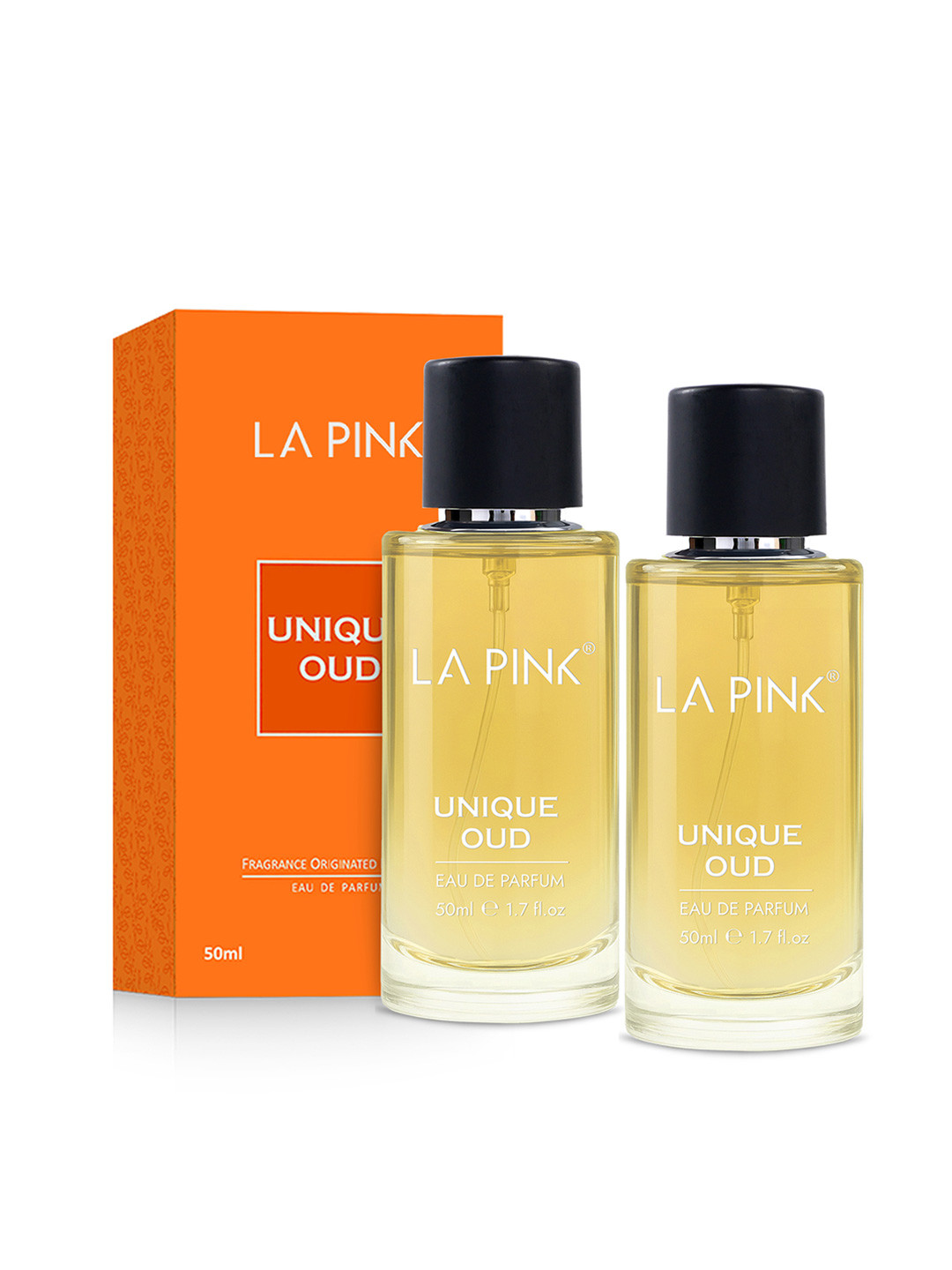 La Pink Set Of 2 Unique Oud Long Lasting Eau De Parfum - 50 ml Each
