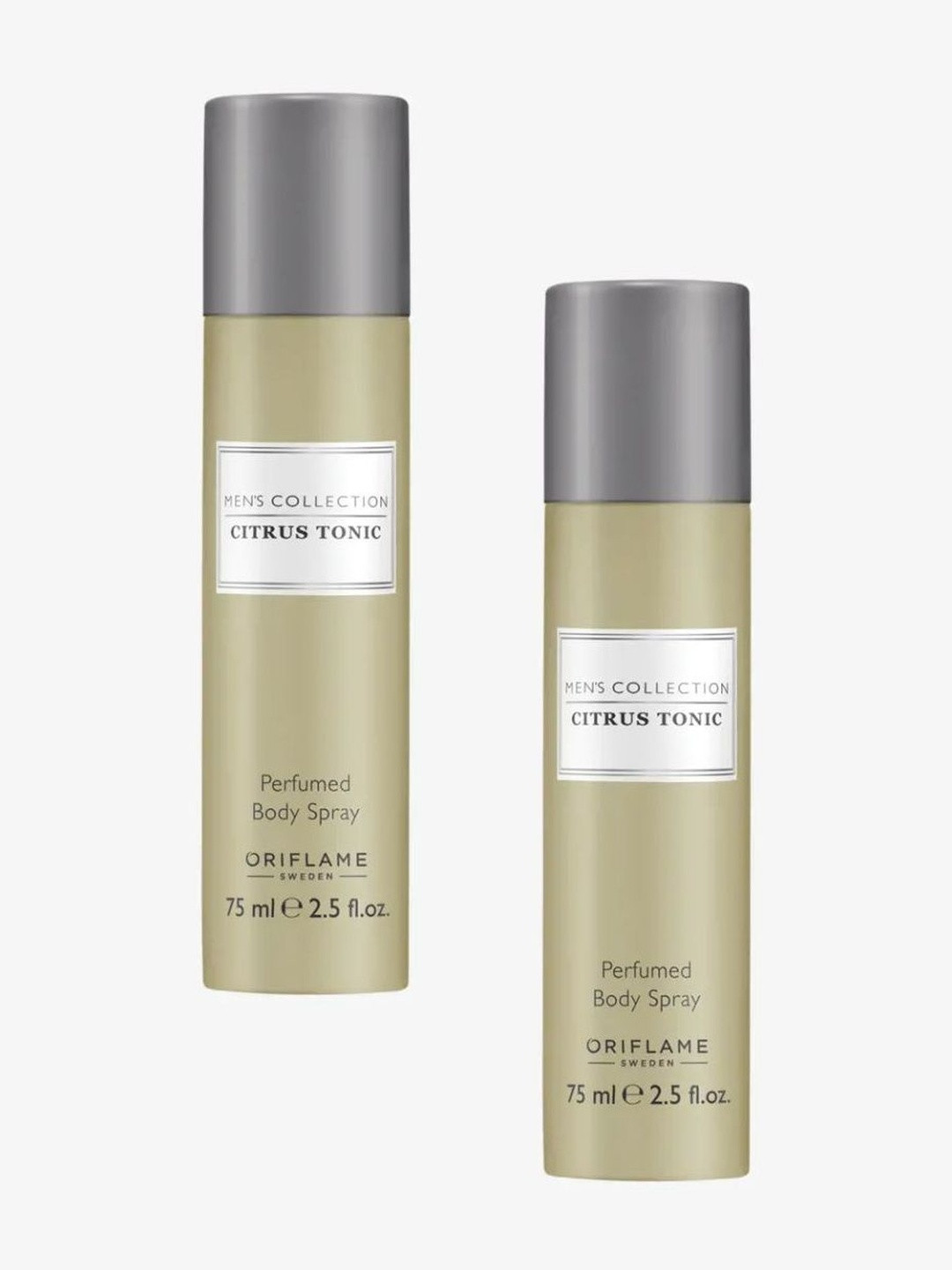 Oriflame Set of 2 Mens Collection Citrus Tonic Perfumed Body Spray - 75 ml Each